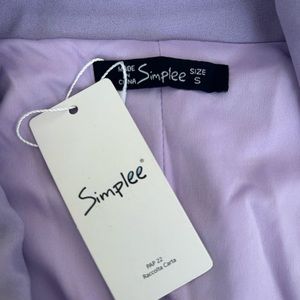 Perrywinkle purple short dress with belt